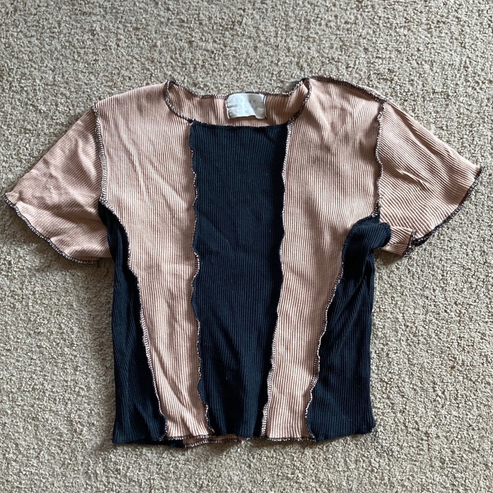 Urban Nation shirt, extra small, brown and black